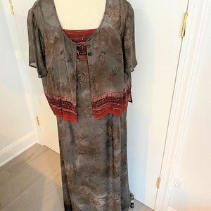 2 Piece Maxi Dress with Jacket